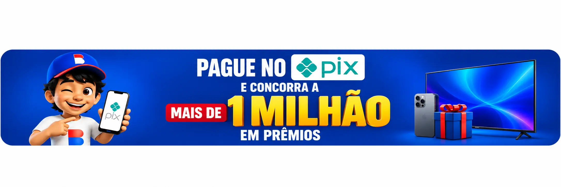 Promoção: concorra a prêmios pagando com PIX