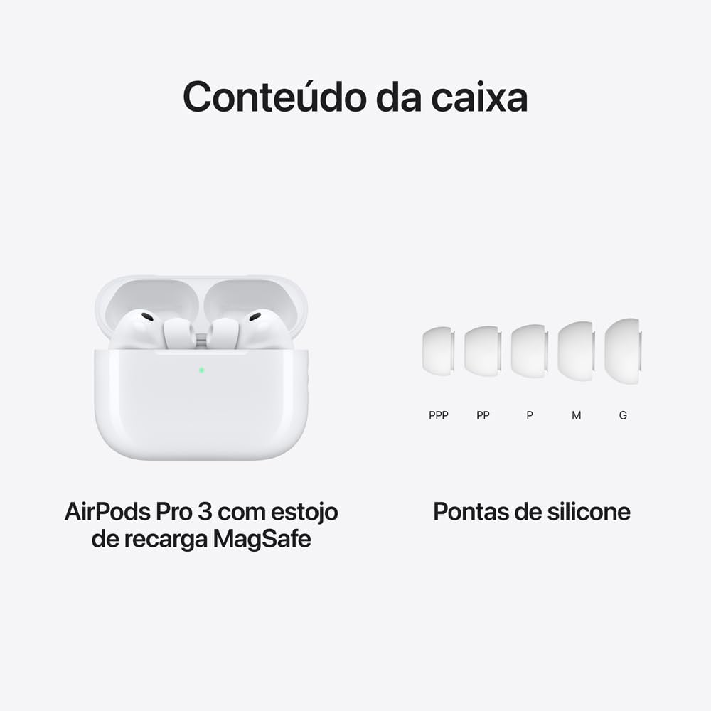 Apple AirPods Pro 3 com Cancelamento Ativo de Ruído — foto 6