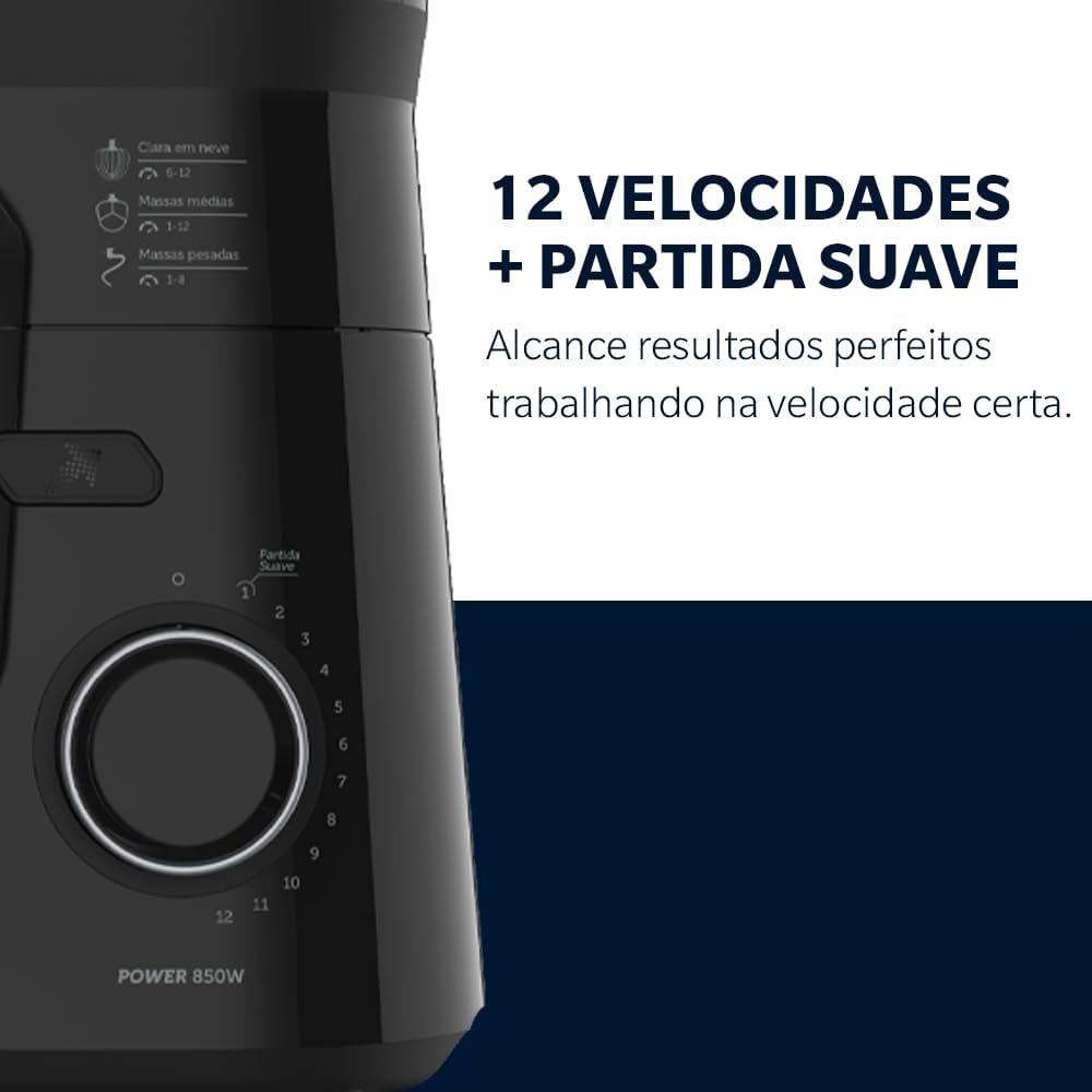 Batedeira Oster 850W Planetária Inox com 3 Batedores — foto 5