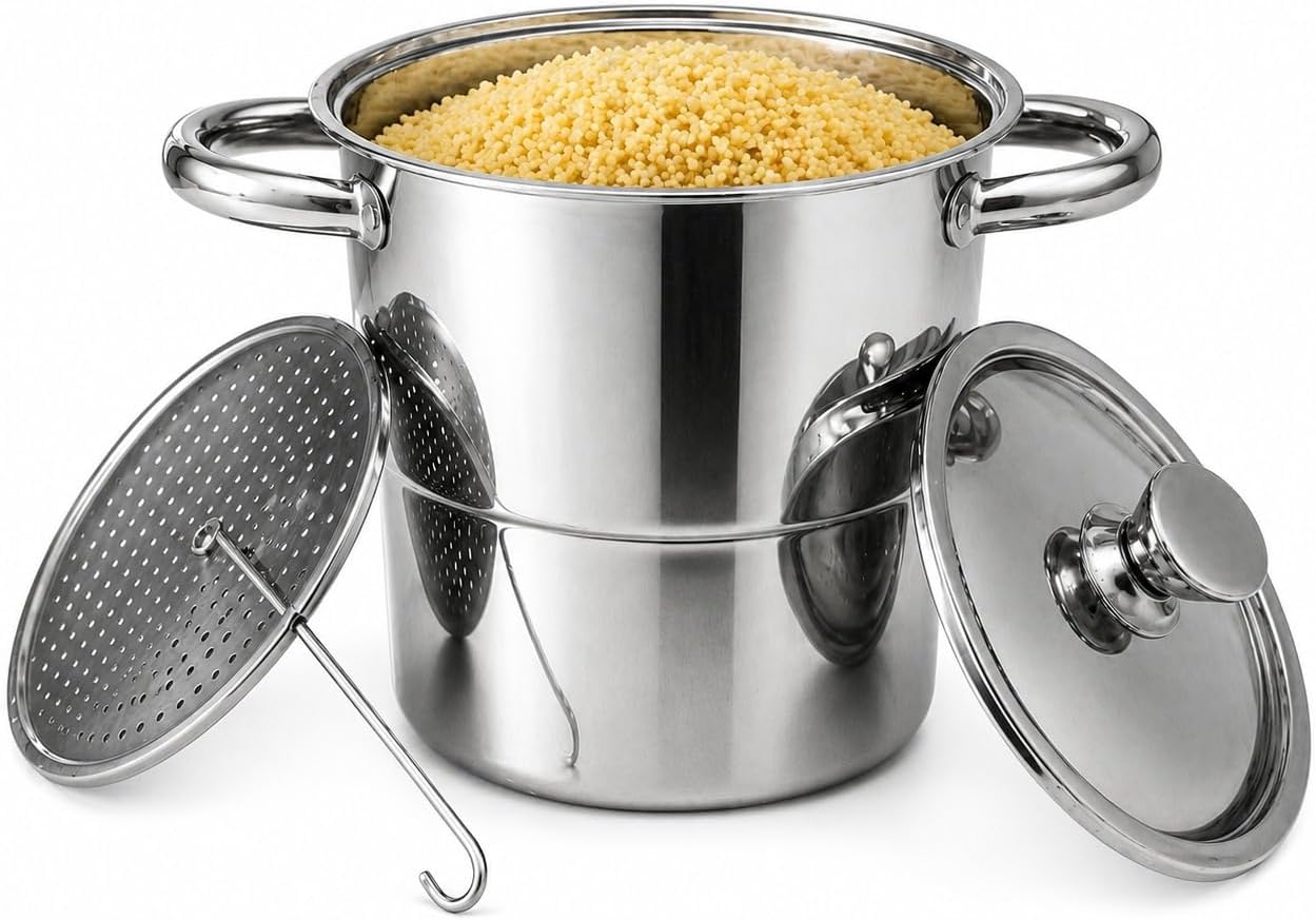 Cuscuzeira Individual Nordestina Inox 2,5L - Panela Compacta Copacta