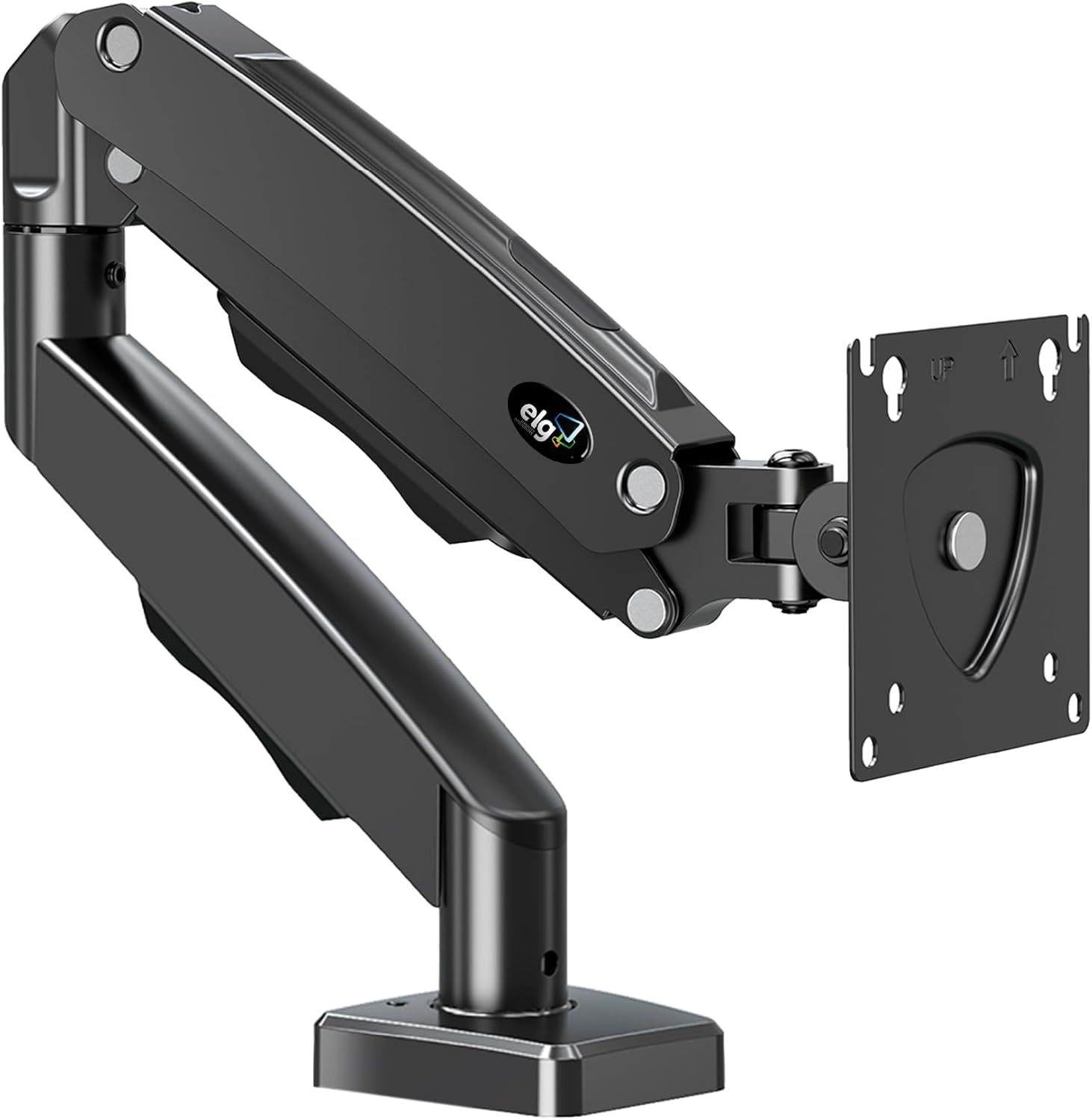 ELG F80N Suporte Articulado de Mesa com Pistão a Gás para Monitores de 17" a 35" Preto