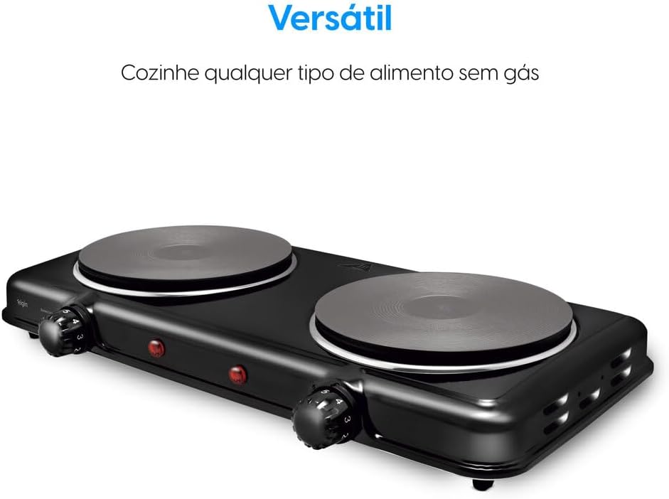 Fogão Elétrico Portátil Cooktop Elgin Double Cook 2 Bocas - 110V — foto 2