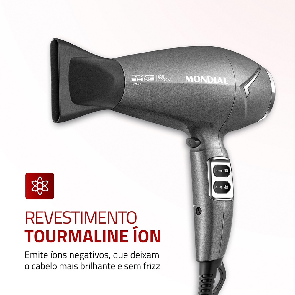 Secador de Cabelo Mondial Space Shine Tourmaline 2100W — foto 7