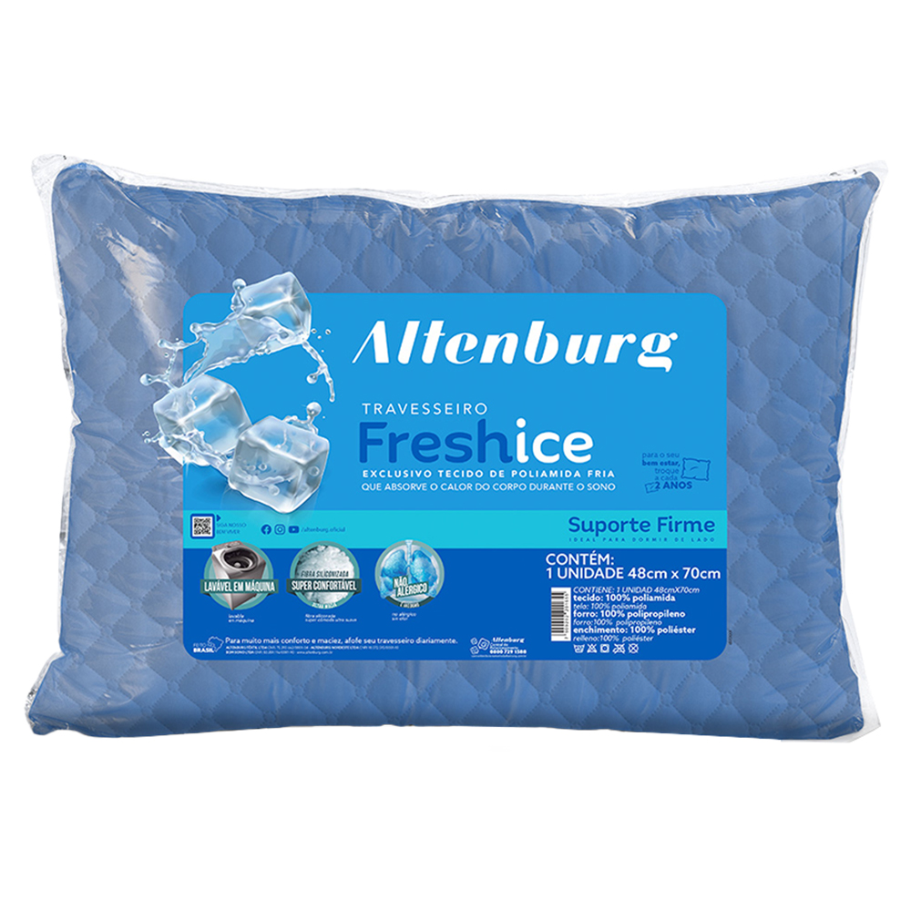 Travesseiro Altenburg Matelassado Suporte Firme Fresh Ice