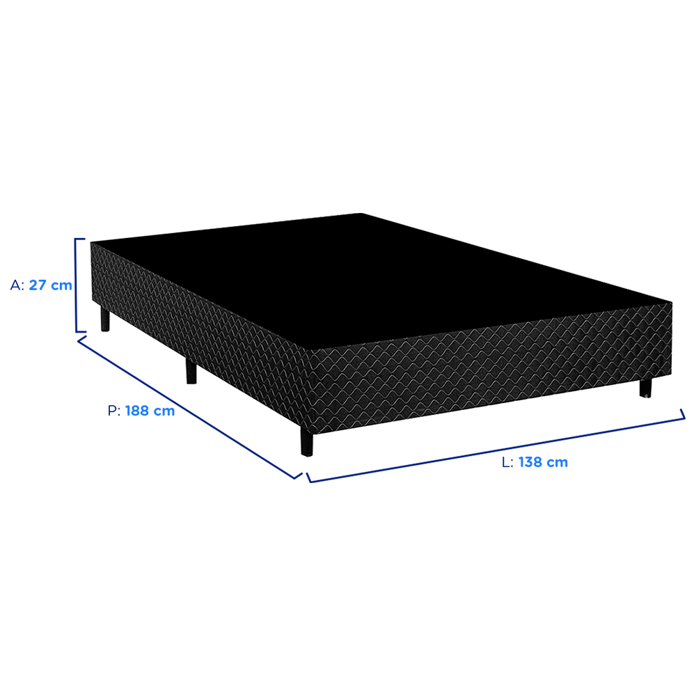 Base Cama Box Gazin Poliester Bord 27x138x188cm — foto 3