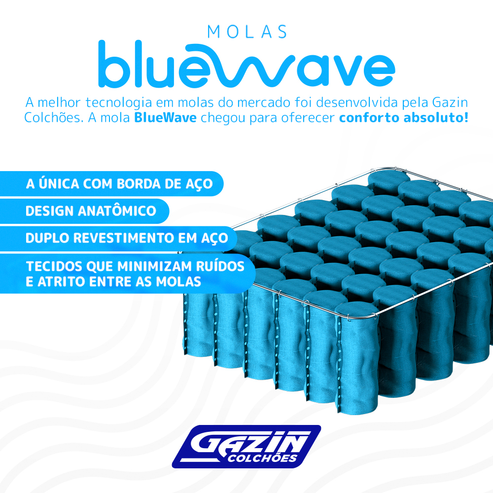 Colchão Casal Molas BlueWave Gazin Vercelli 138x188 — foto 4