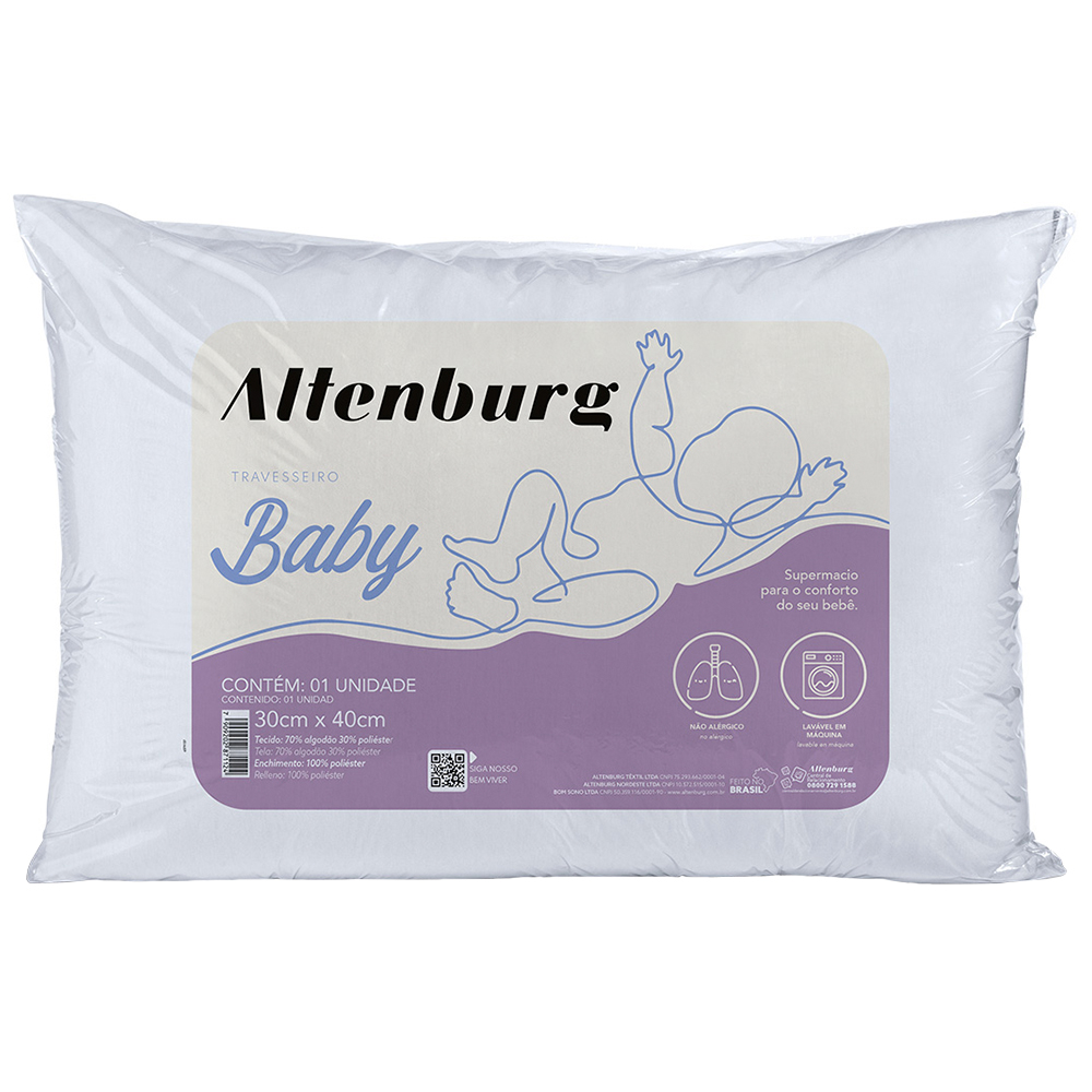Travesseiro Infantil Altenburg Poliéster Suporte Super Macio Baby