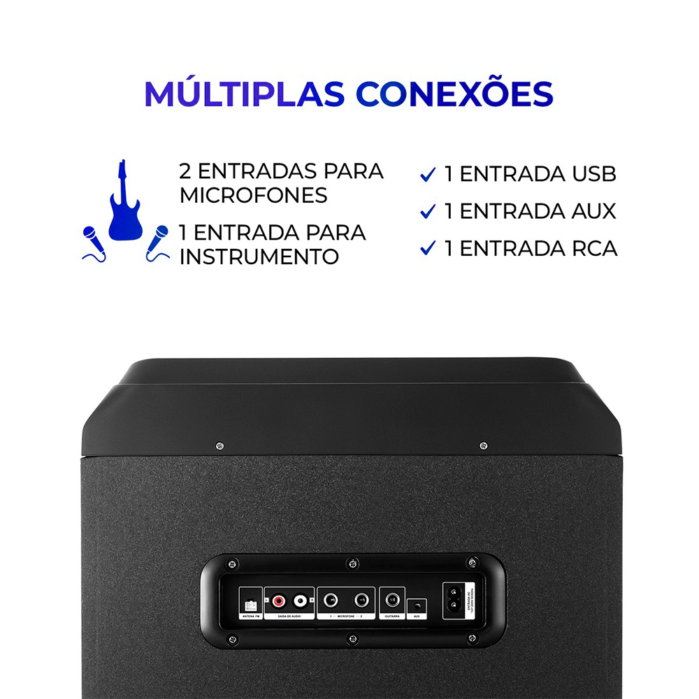 Caixa de Som Aiwa Torre 2300W Bluetooth — foto 7