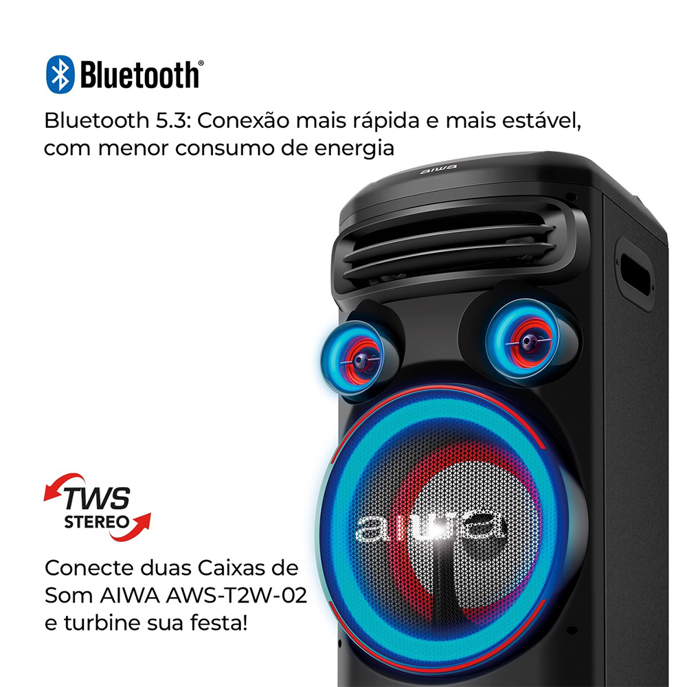 Caixa de Som Aiwa Torre 2300W Bluetooth — foto 8