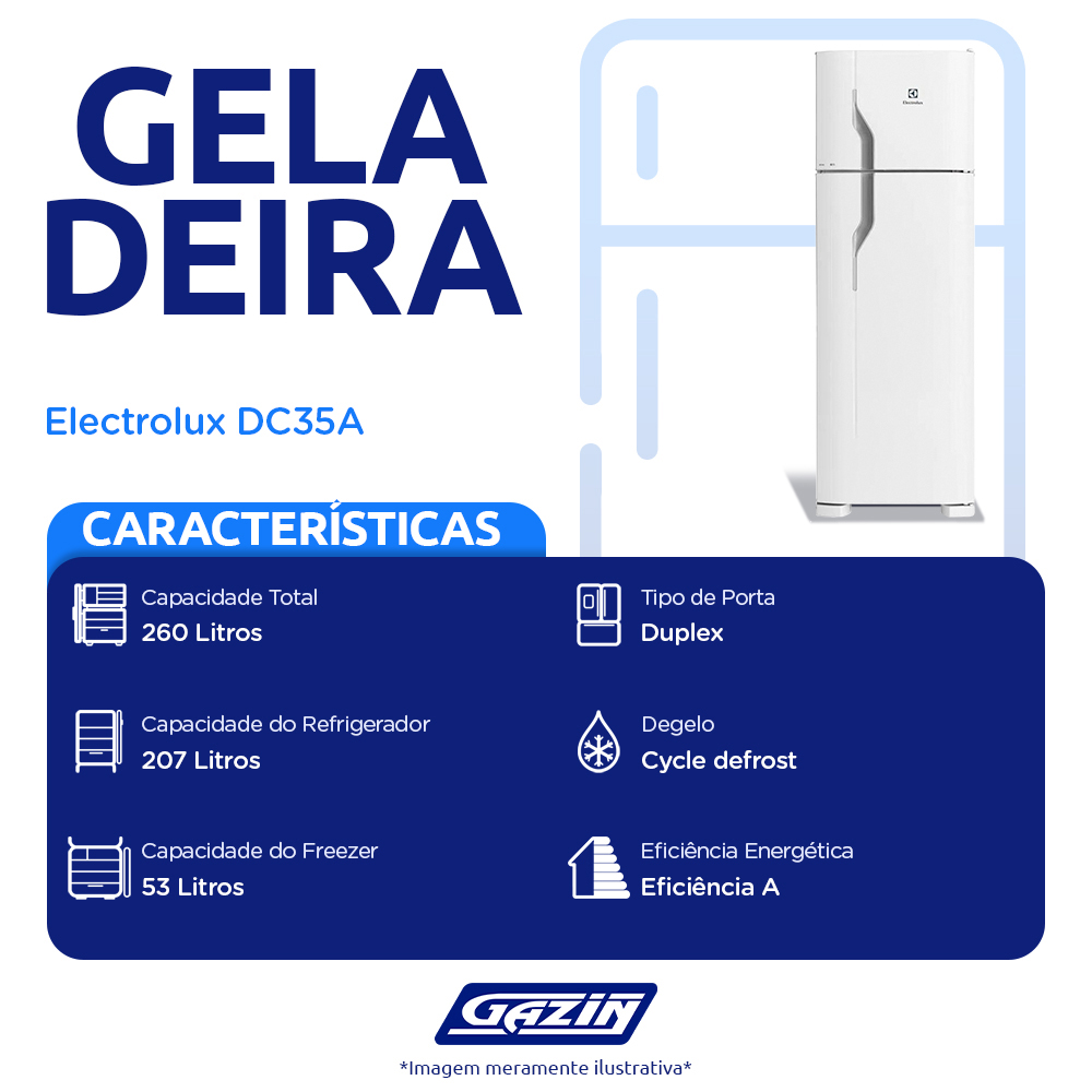 Geladeira Electrolux 260L Cycle Defrost Duplex DC35A — foto 3