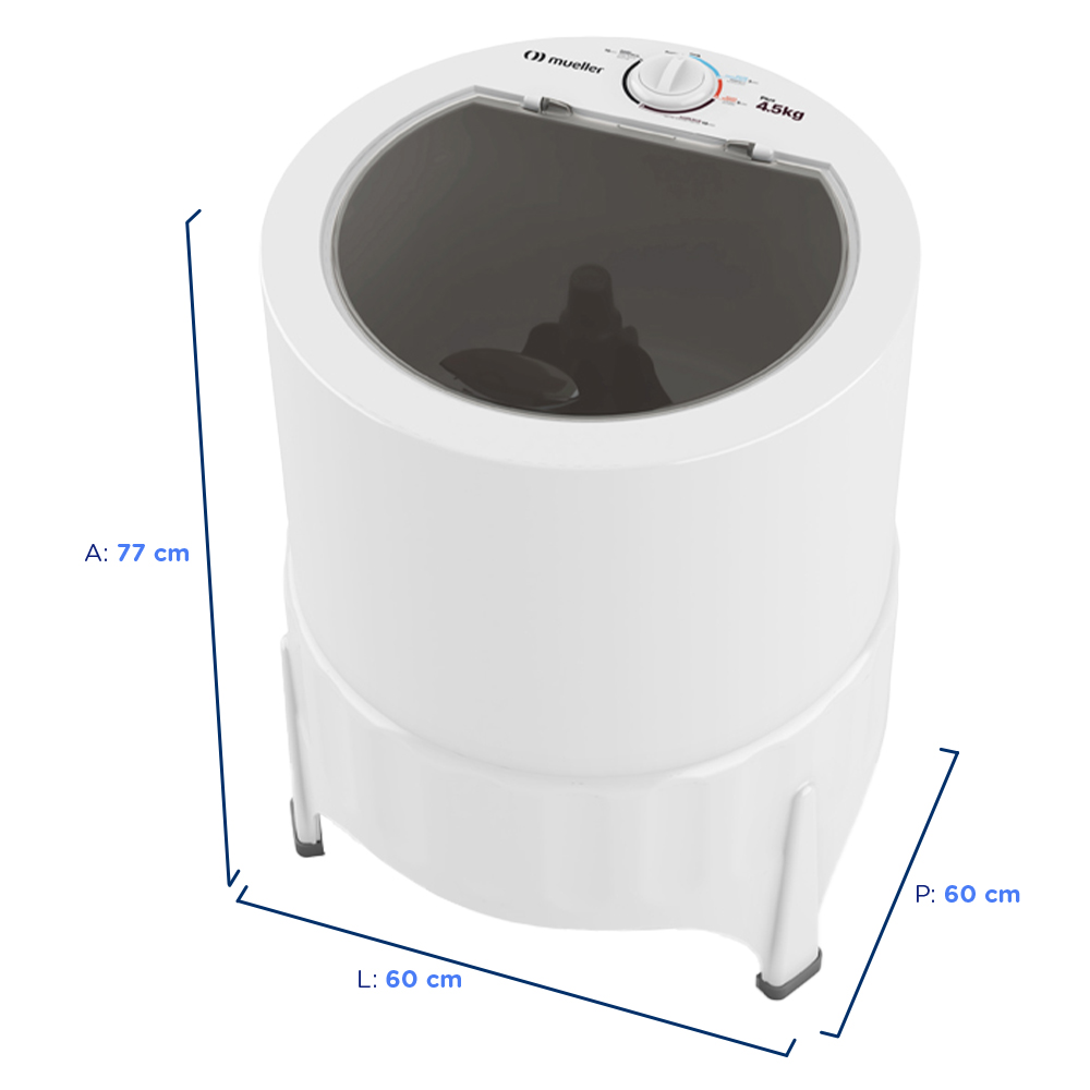 Tanquinho Mueller Plus 4,5kg Semiautomático Lavagem Rápida — foto 4