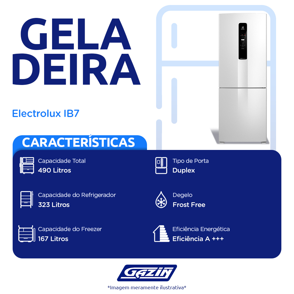 Geladeira Electrolux 490L Frost Free AutoSense Inverter IB7 — foto 3