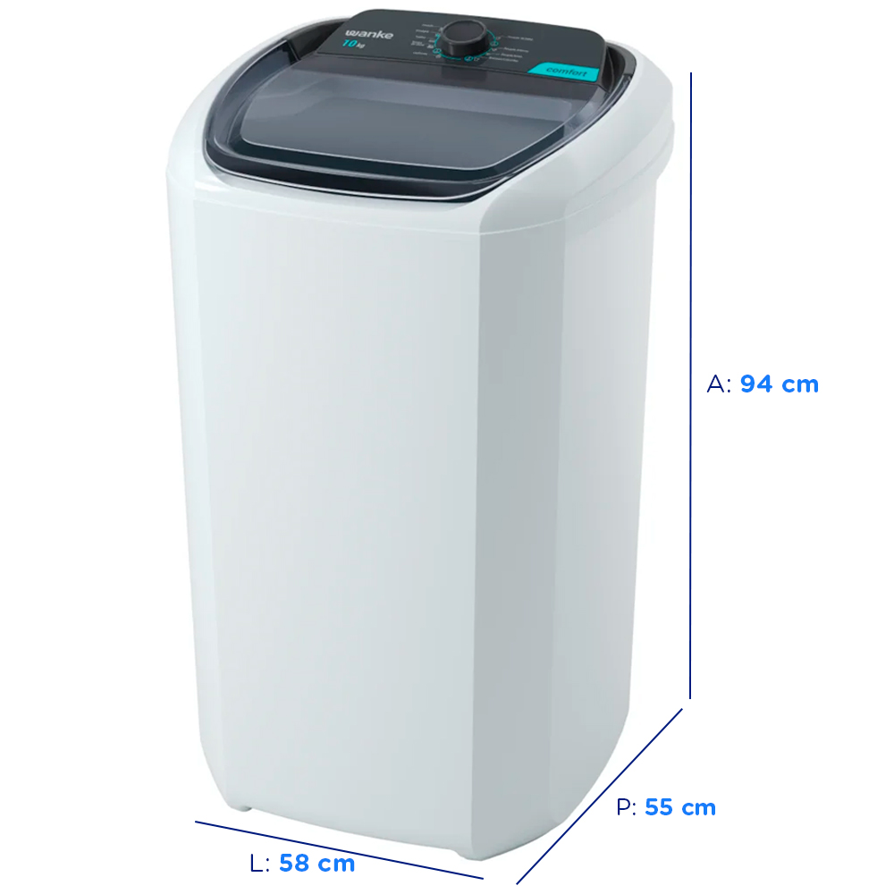 Tanquinho Wanke Comfort 10kg Semiautomático 8 Programas LWBE100T3 — foto 4