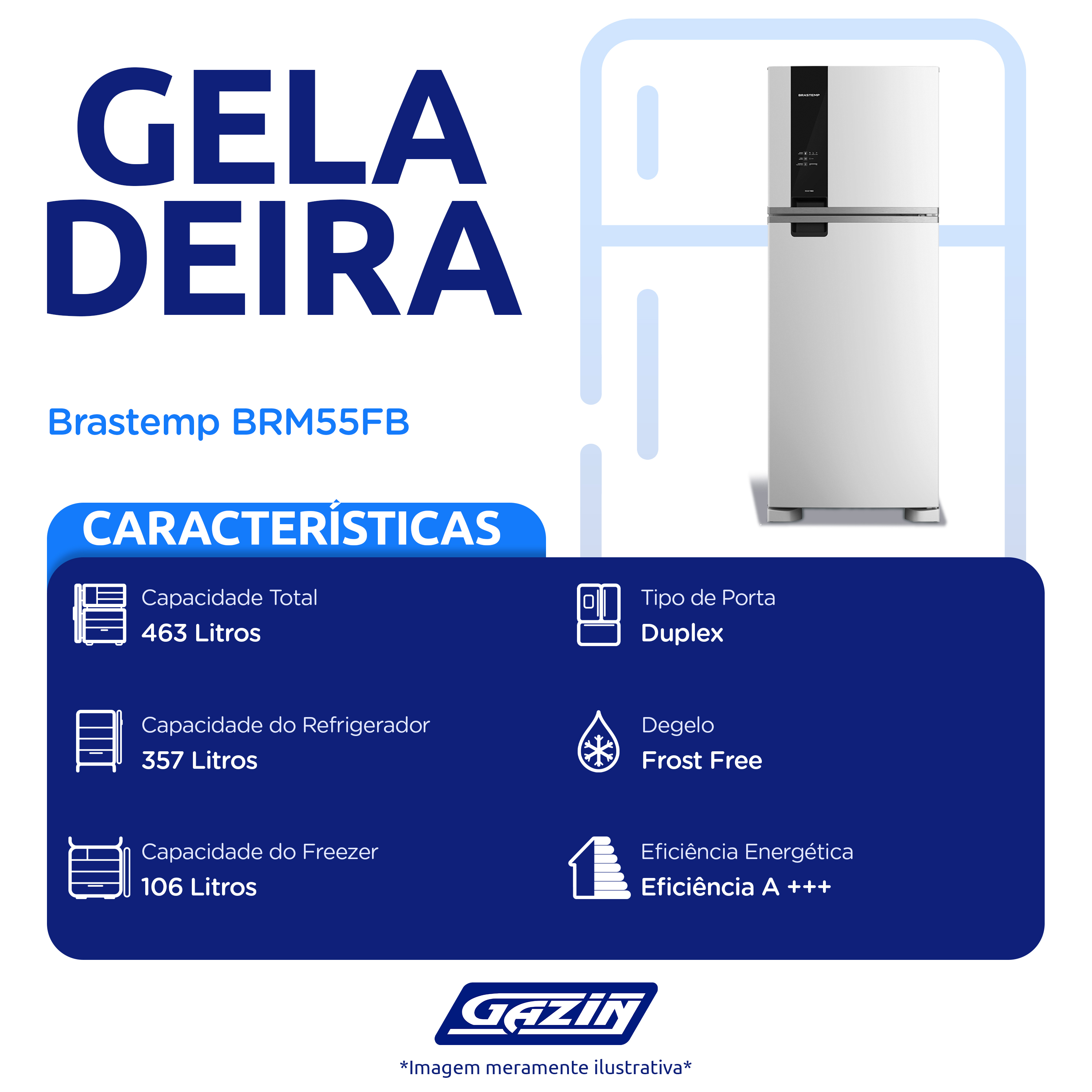 Geladeira Brastemp 463L Frost Free Duplex BRM55F — foto 10