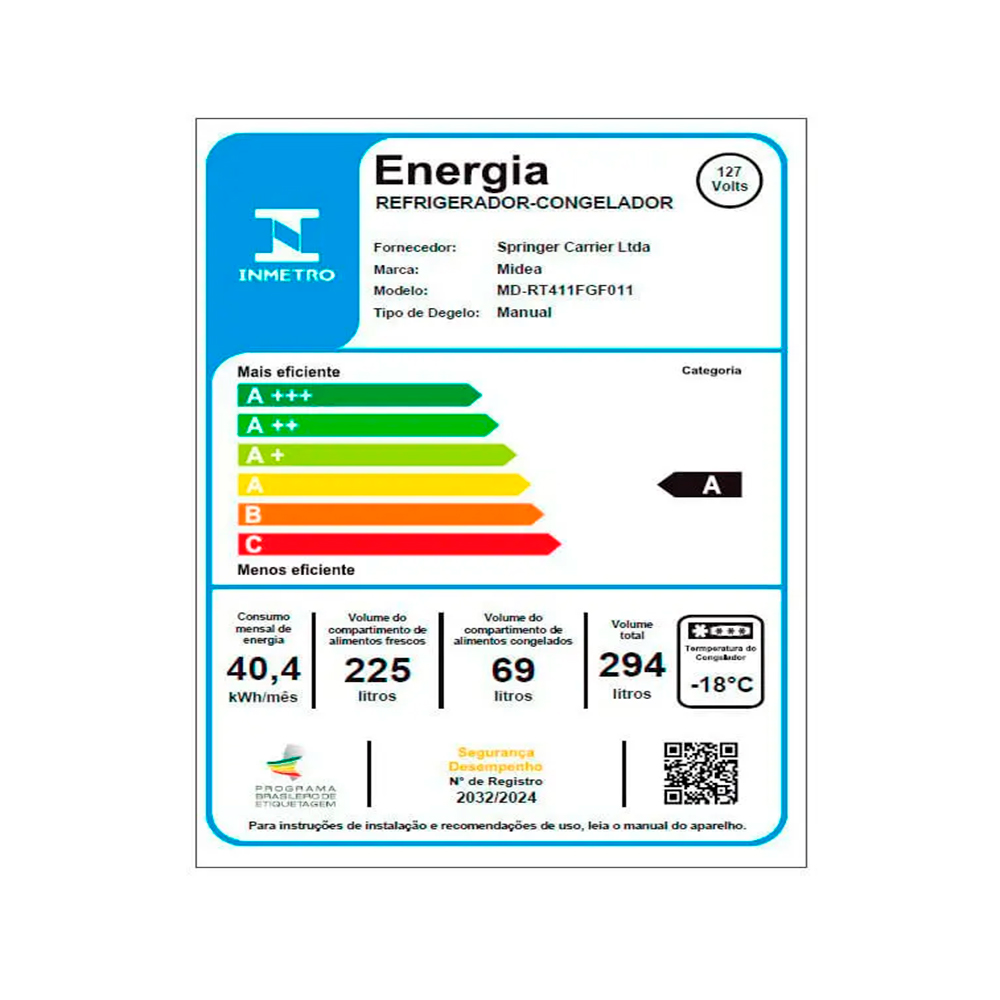 Geladeira Midea 294L Manual Duplex MD-RT411FGF01 — foto 9