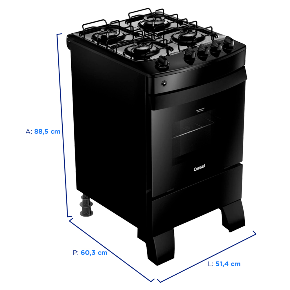 Fogão Consul CFO4 4 Bocas Automático Mesa Esmaltada — foto 4