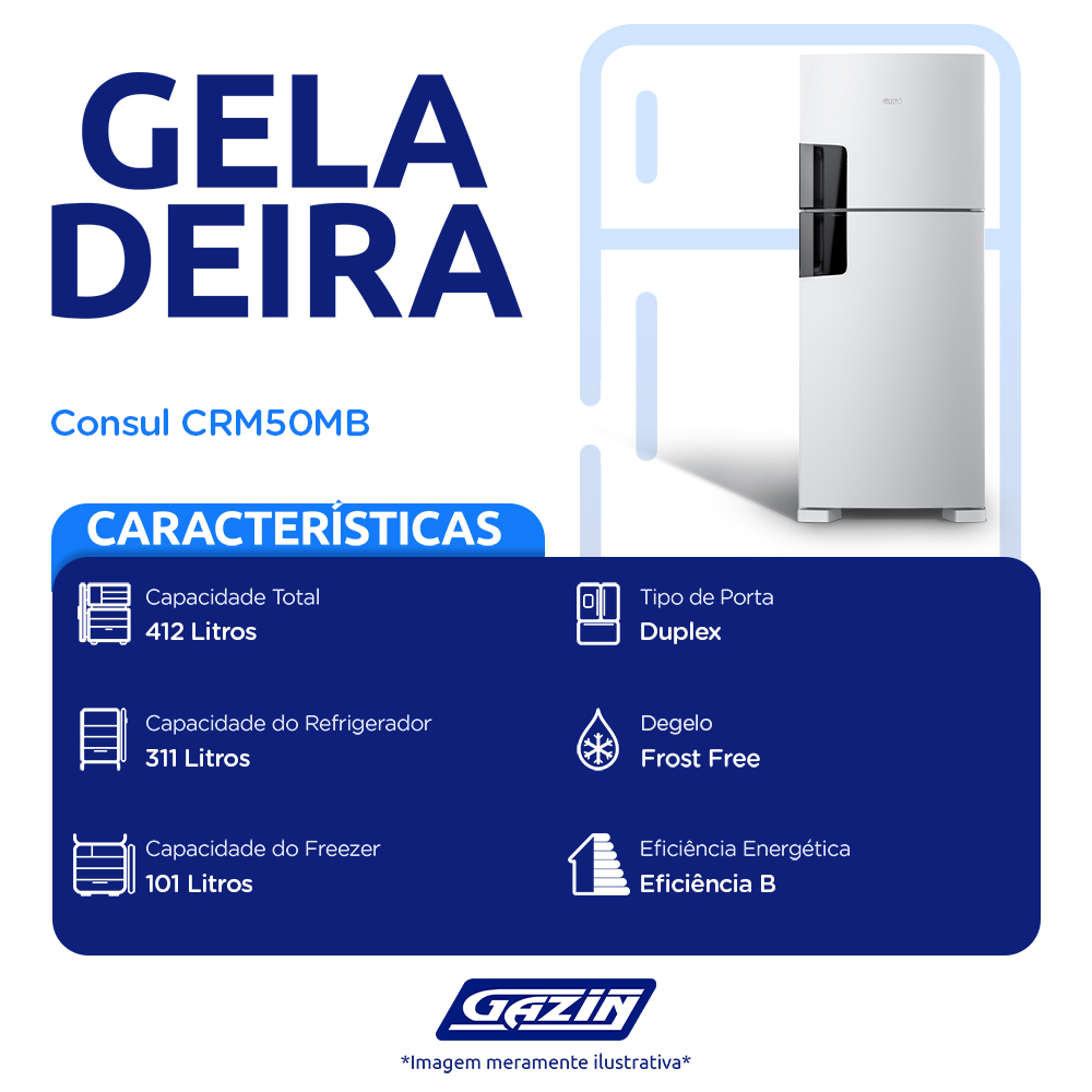 Geladeira Consul 412L Frost Free Duplex CRM50 — foto 3