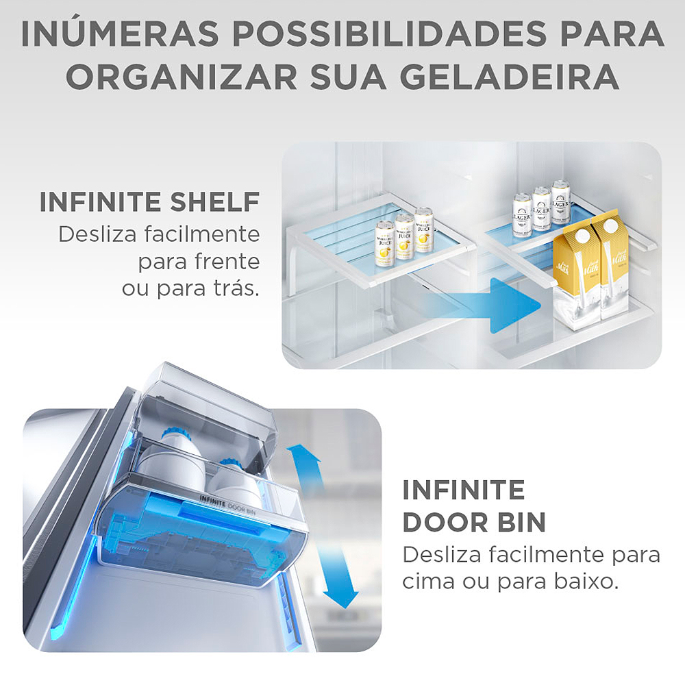 Geladeira Midea 672L Frost Free Multidoor Inverter MDRM905MMD463 — foto 8