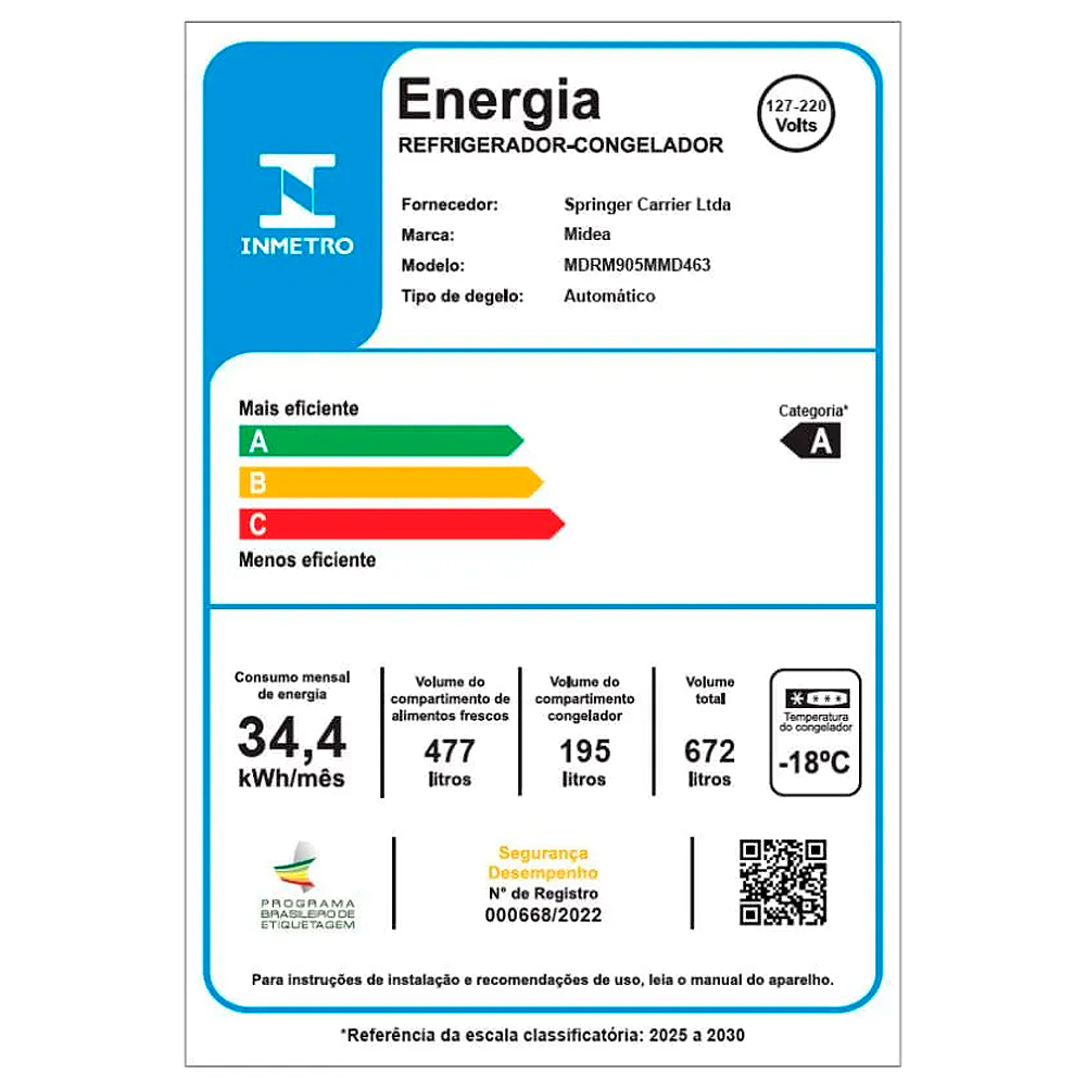 Geladeira Midea 672L Frost Free Multidoor Inverter MDRM905MMD463 — foto 10