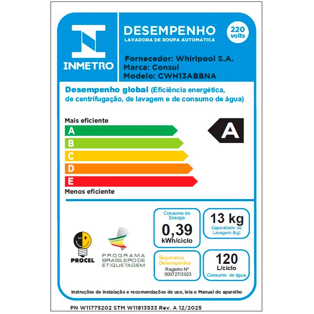 Máquina de Lavar Consul 13kg Automática CWH13AB — foto 13