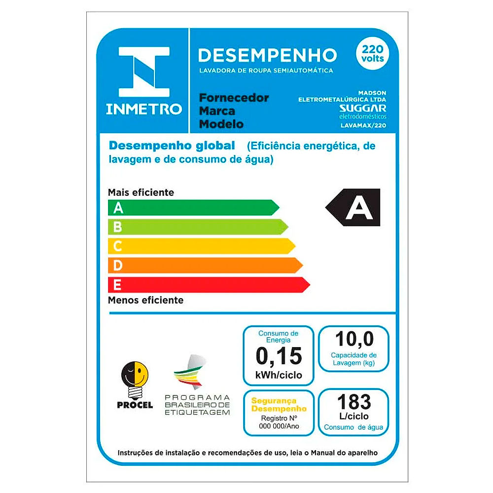 Tanquinho Suggar Lavamax 10kg Semiautomático LX1022 — foto 6