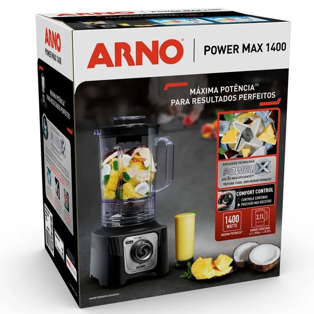 Liquidificador Arno PowerMax 3,1L 15 Velocidades 1400W — foto 10