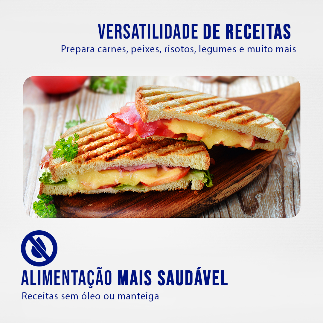 Grill Sanduicheira Mondial Ceramic PG01RC Antiaderente 1000W — foto 5