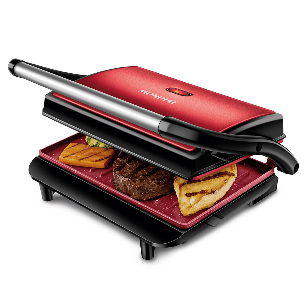 Grill Sanduicheira Mondial Ceramic PG01RC Antiaderente 1000W — foto 10