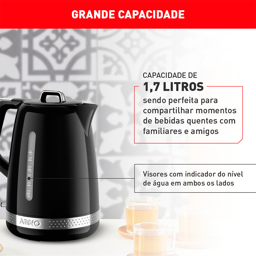 Chaleira Elétrica Arno Soleil 1,7L 1500W — foto 4