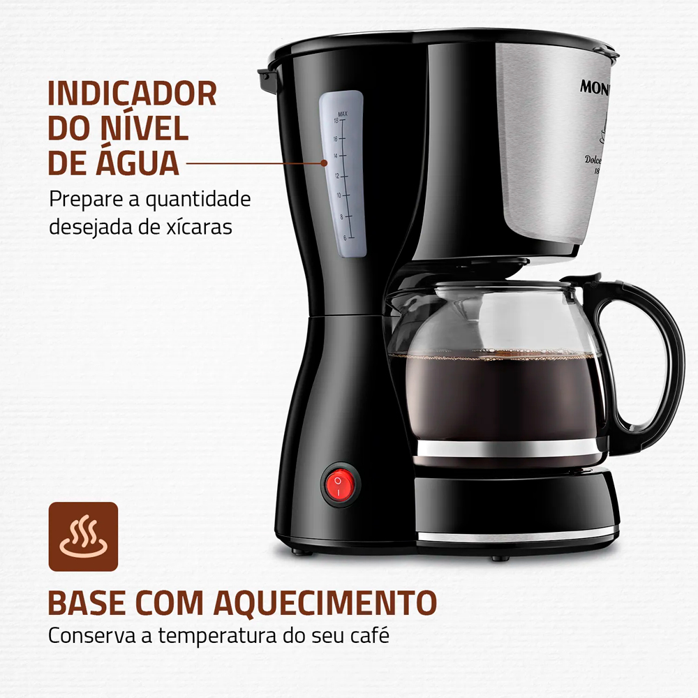 Cafeteira Mondial Dolce Aroma 18 Xícaras Filtro Permanente — foto 5