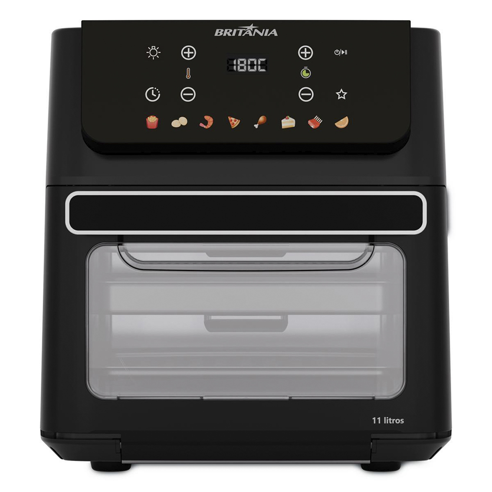 Fritadeira Elétrica Air Fryer Britânia Oven BAF11A 11L 1800W Antiaderente