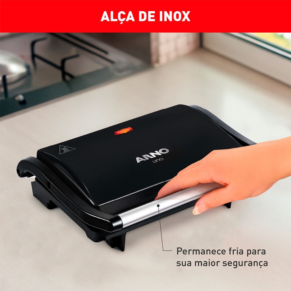Grill Sanduicheira Arno Panini GPTO 850W — foto 4