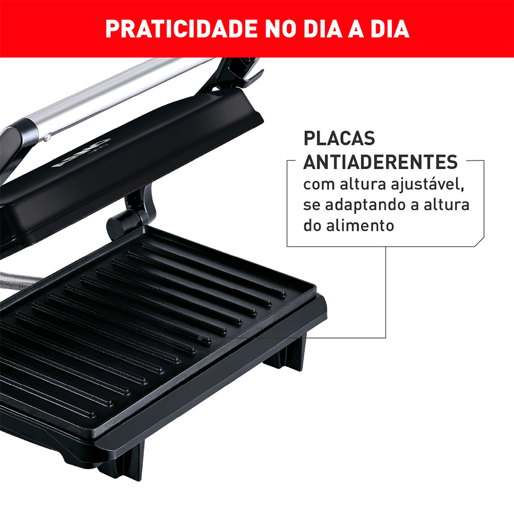 Grill Sanduicheira Arno Panini GPTO 850W — foto 5
