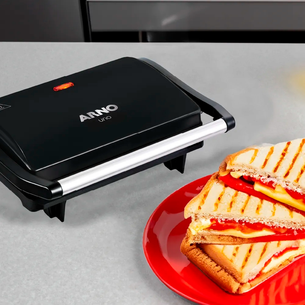 Grill Sanduicheira Arno Panini GPTO 850W — foto 8