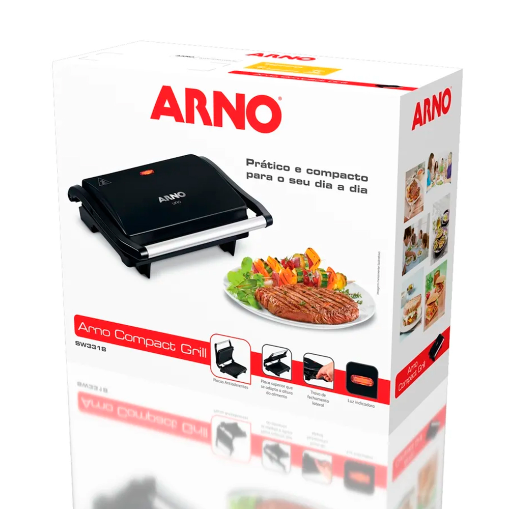 Grill Sanduicheira Arno Panini GPTO 850W — foto 9
