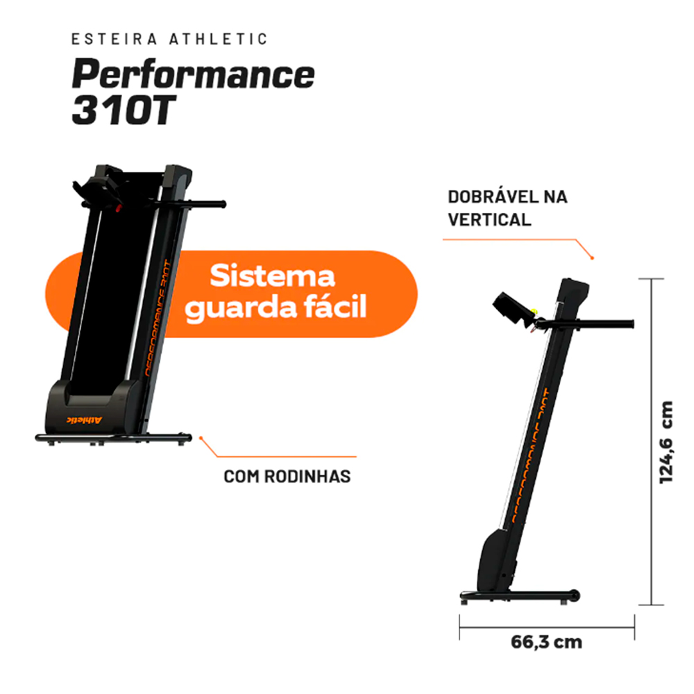 Esteira Ergométrica Athletic Performance 120Kg Motor 4.0Hp — foto 7