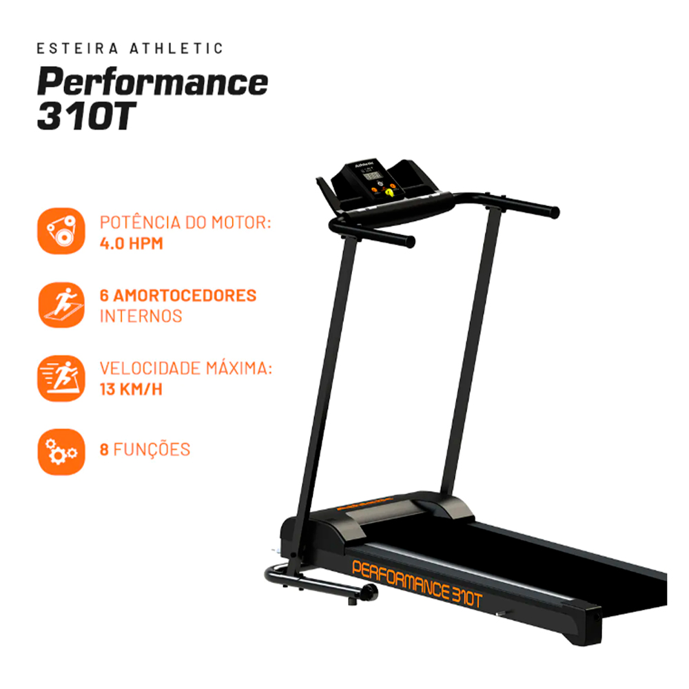 Esteira Ergométrica Athletic Performance 120Kg Motor 4.0Hp — foto 10