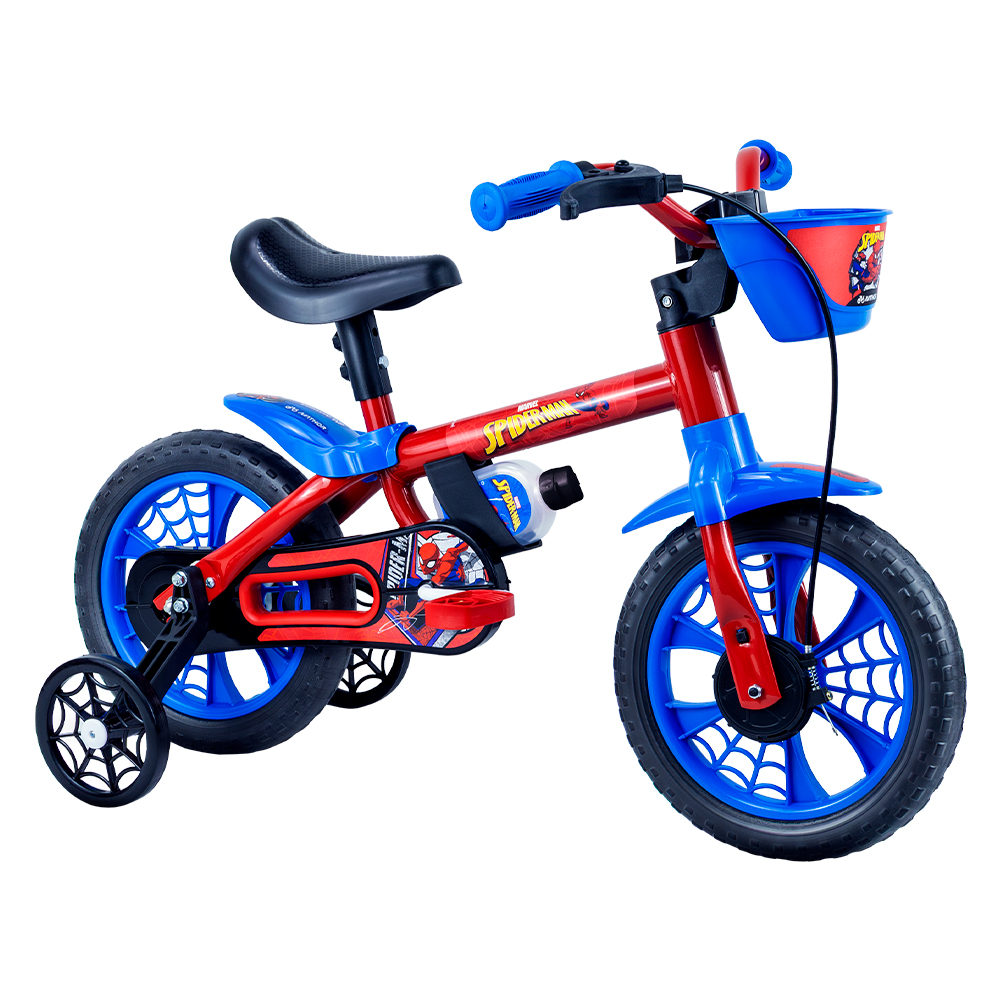 Bicicleta Infantil Aro 12 Nathor Spider Man Freio Tambor
