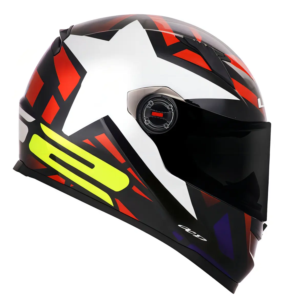 Capacete Ls2 Ff358 Starwar Estrela Vermelho — foto 3