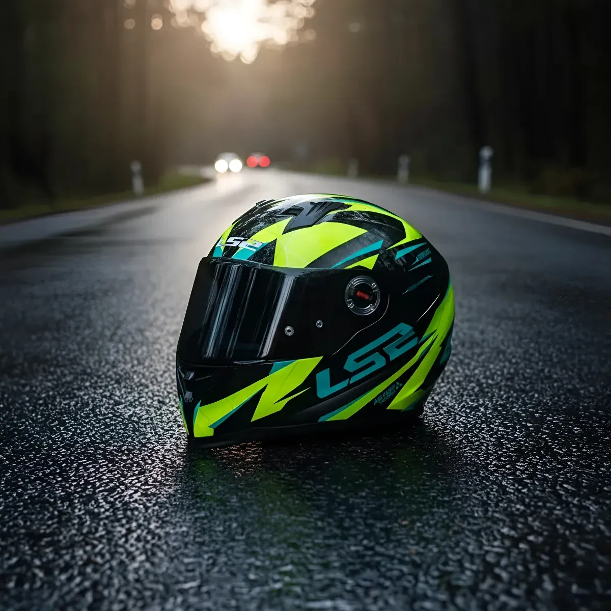 CAPACETE LS2 FF358 CLASSIC DRAZE PRETO / AMARELO FLUOR — foto 5