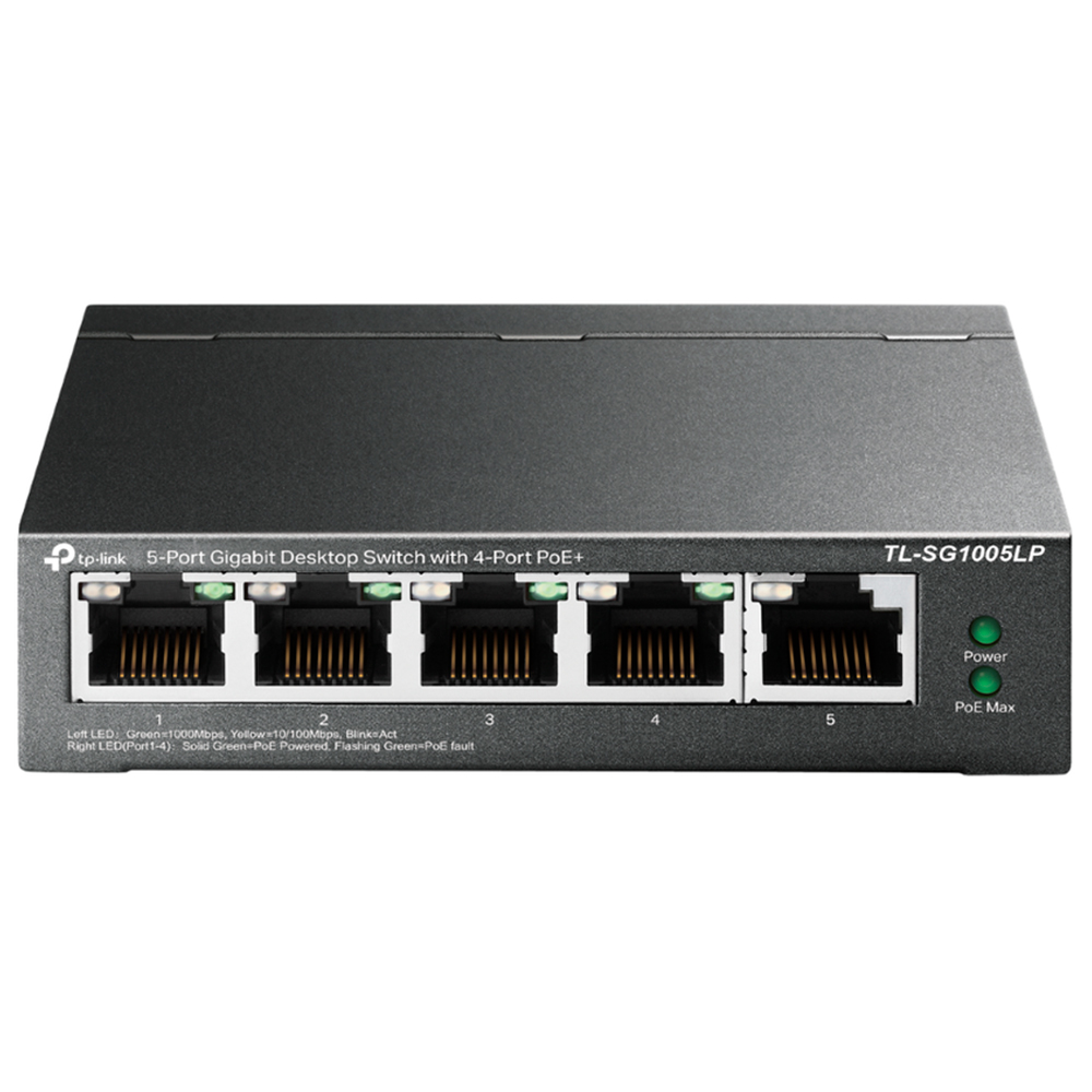 Switch TP-Link Gigabit Profissional 10/100/1000Mbps 5 Portas TL-SG1005LP