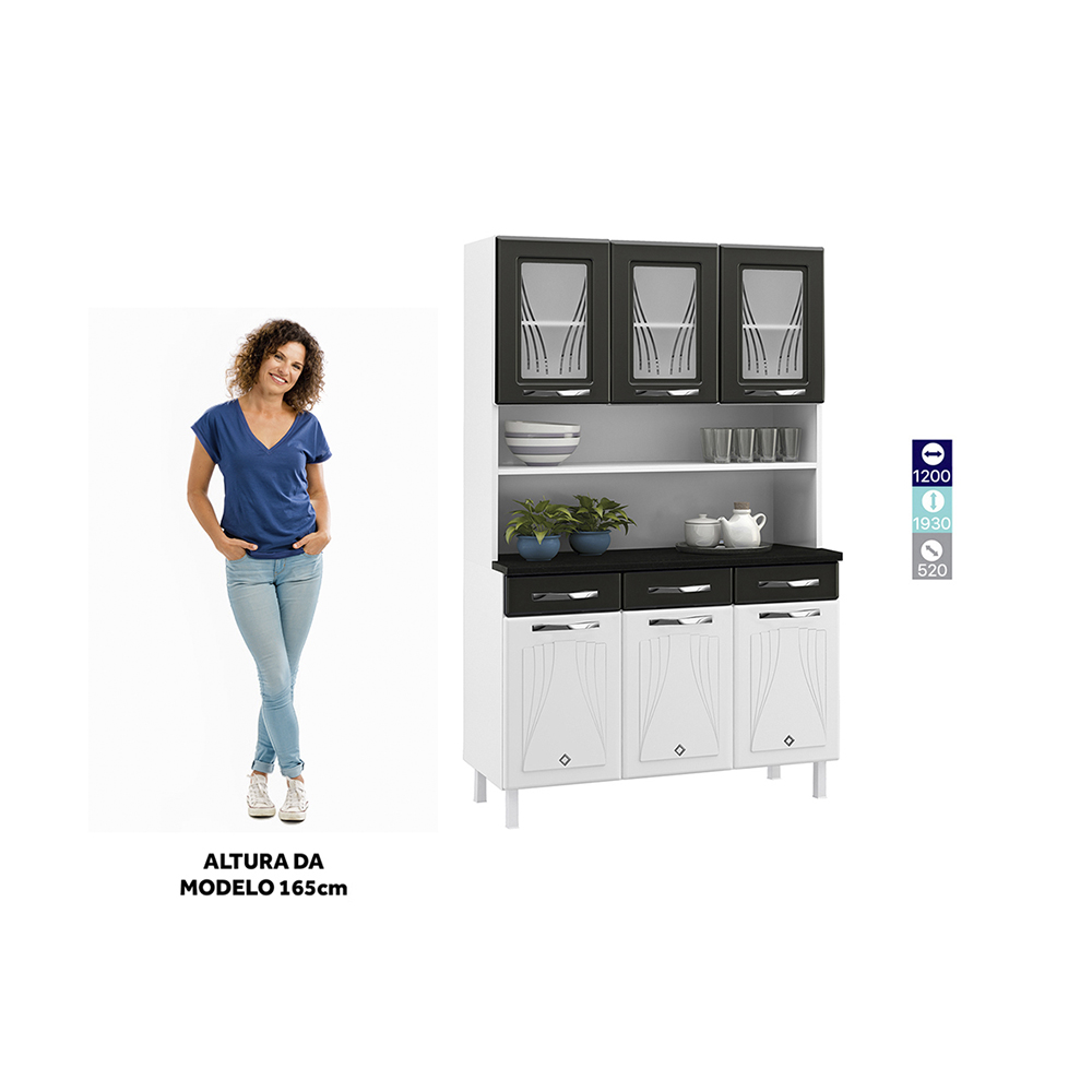 Cozinha Compacta 6 Portas 3 Gavetas Star Telasul — foto 6
