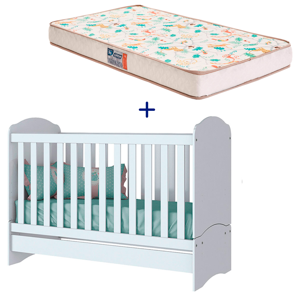 Kit Berço Mini Cama Henn Bala de Menta + Colchão Gazin Supreme D18