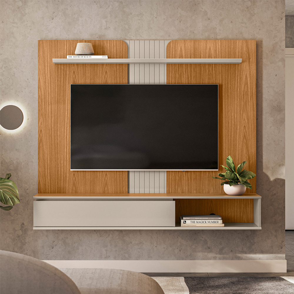 Painel Home para Tv até 65" com Prateleira  Friburgo Linea Brasil