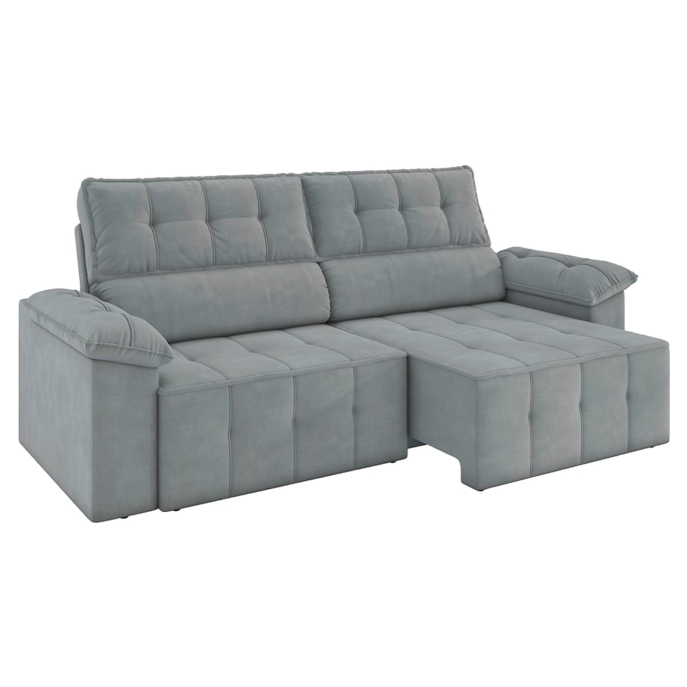 Sofá Retrátil e Reclinável 220 cm Santorini Besthouse — foto 3