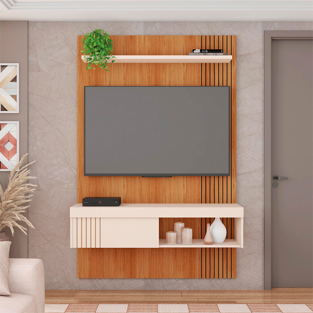 Painel para TV até 45" com Porta Deslizante Jade Caemmun