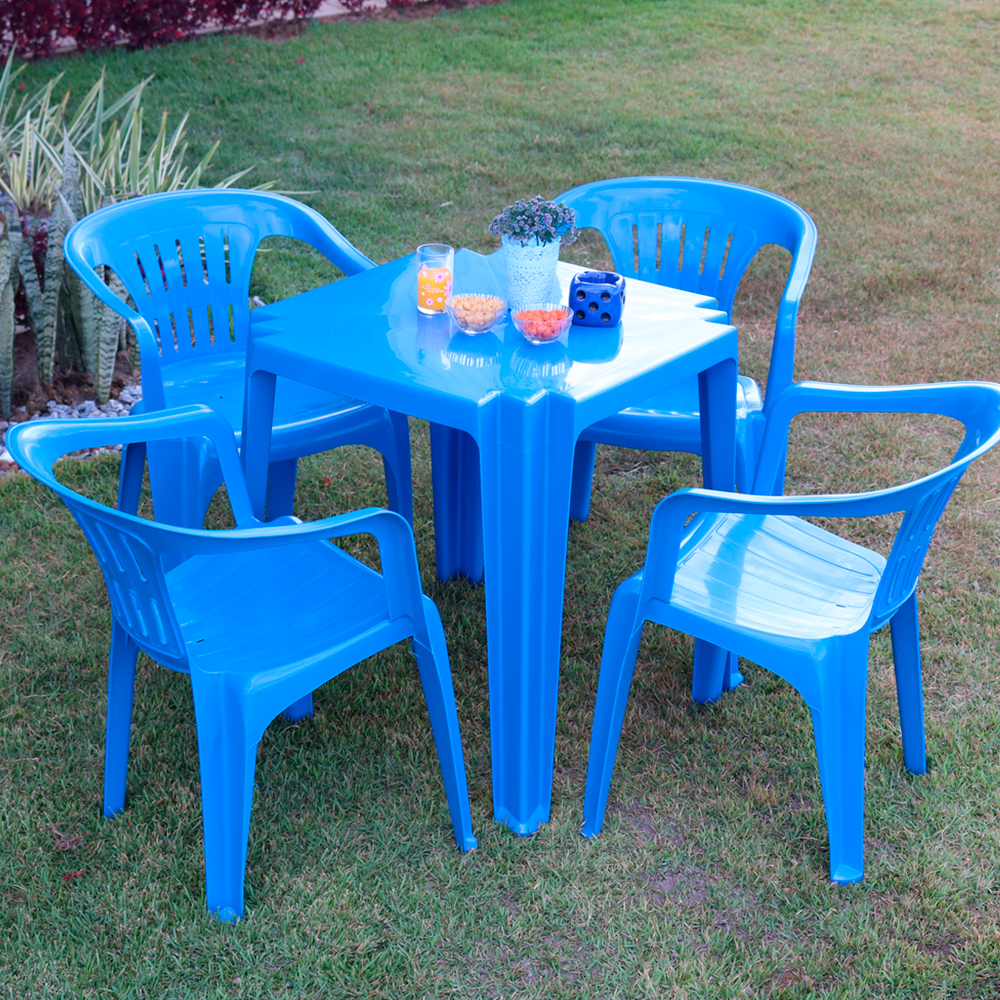Conjunto de Mesa + 4 Cadeiras Plástico Tramontina — foto 13