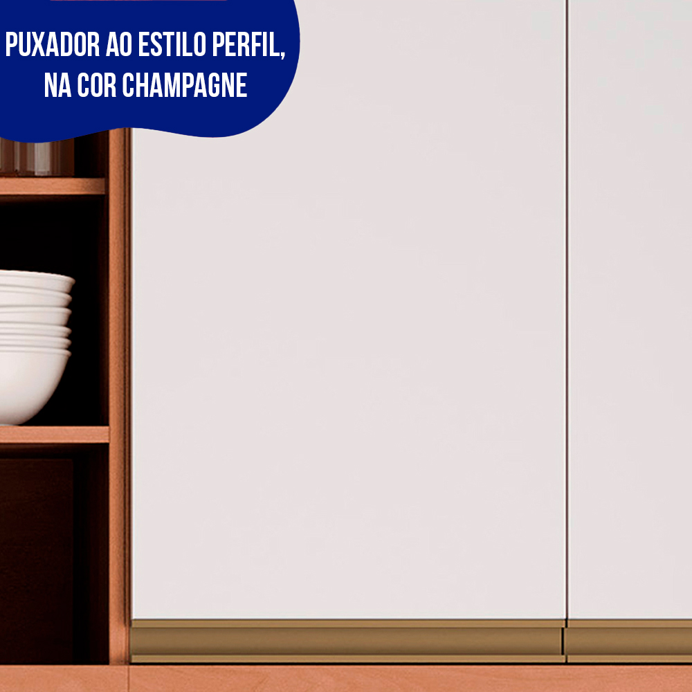 Armário Aéreo 80cm 2 Portas MDP Macadamia Telasul — foto 5