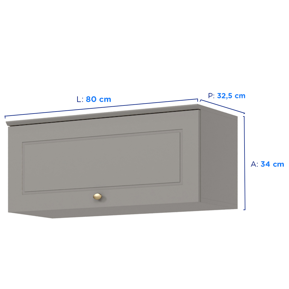 Armário Aéreo 1 Porta Basculante MDF Henn Americana — foto 4