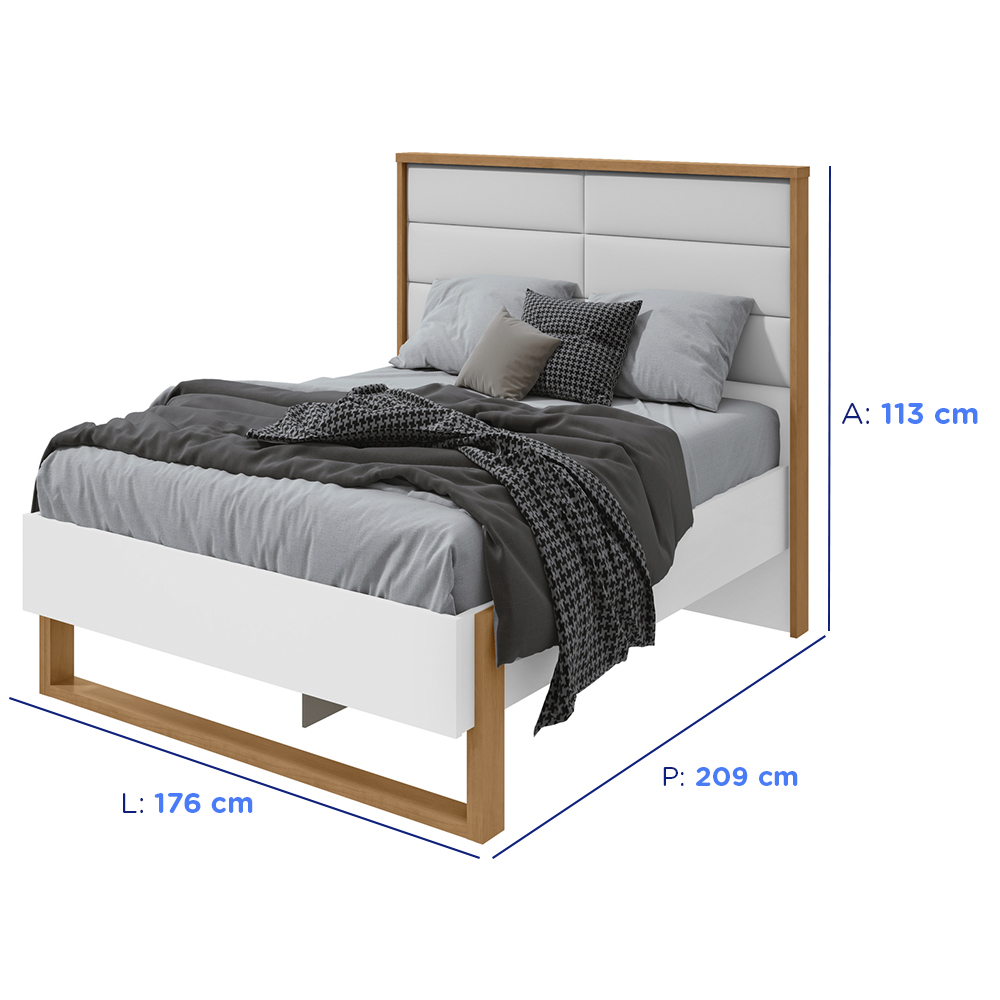Cama Casal Freetown Lopas com Led — foto 4